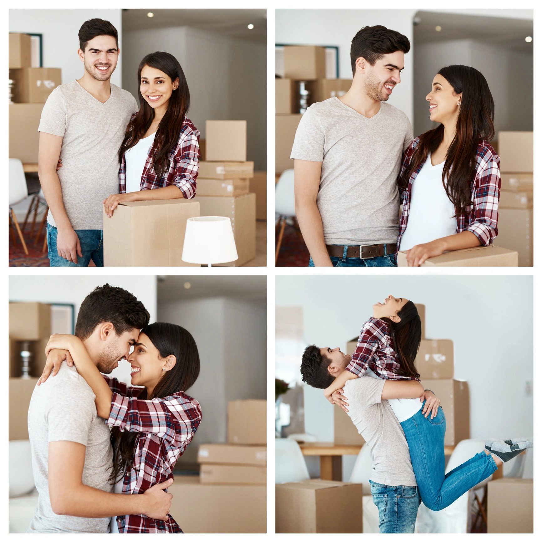 Couple moving into a new house